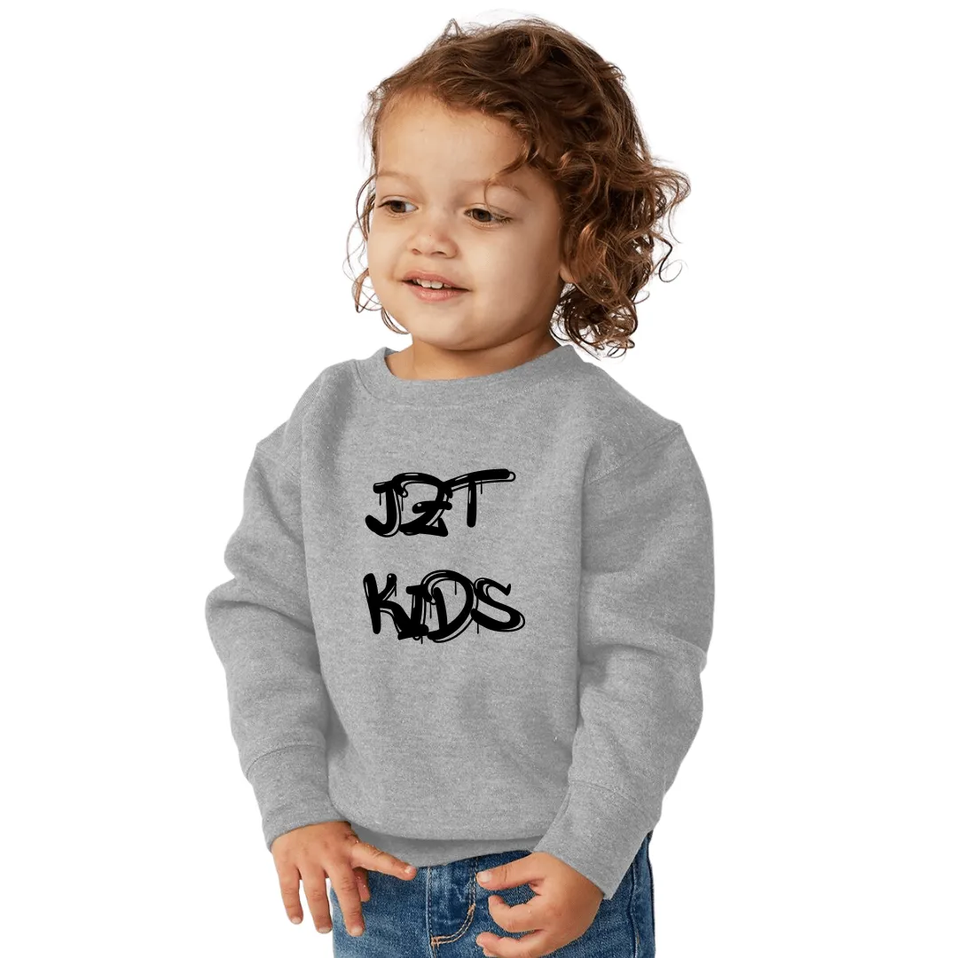 JZT KIDS Graffiti Drip Crew Neck Sweatshirt- Toddler