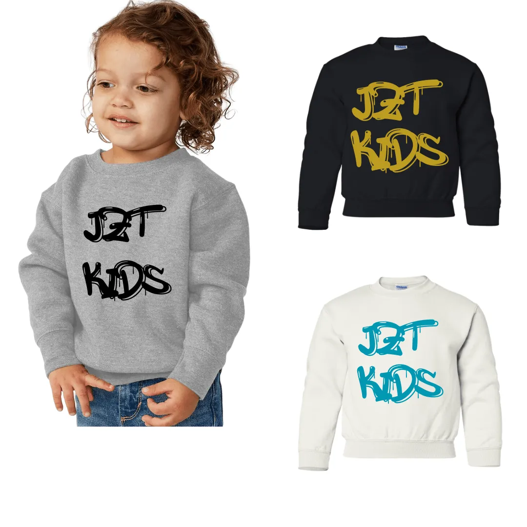 JZT KIDS Graffiti Drip Crew Neck Sweatshirt- Toddler