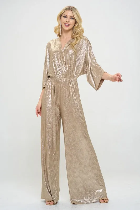 Kimono Sleeve Wide Leg Jumpsuit