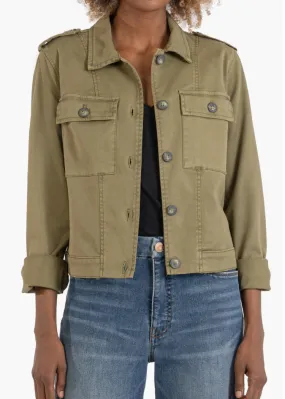 KUT Rosalyn Trucker Jacket - Olive