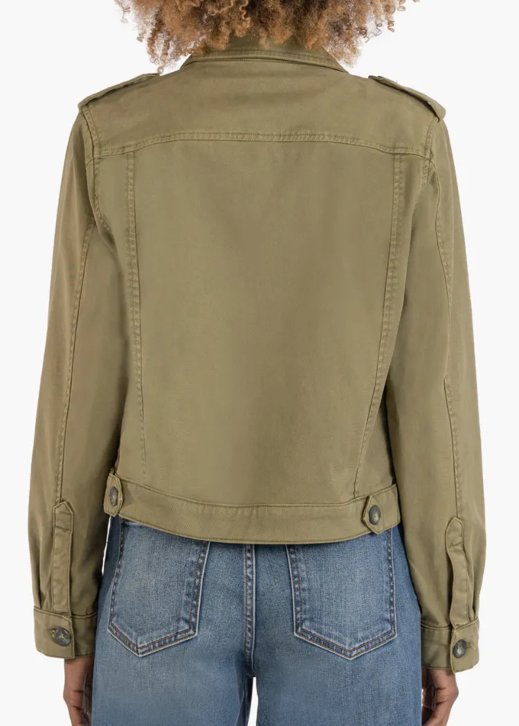 KUT Rosalyn Trucker Jacket - Olive