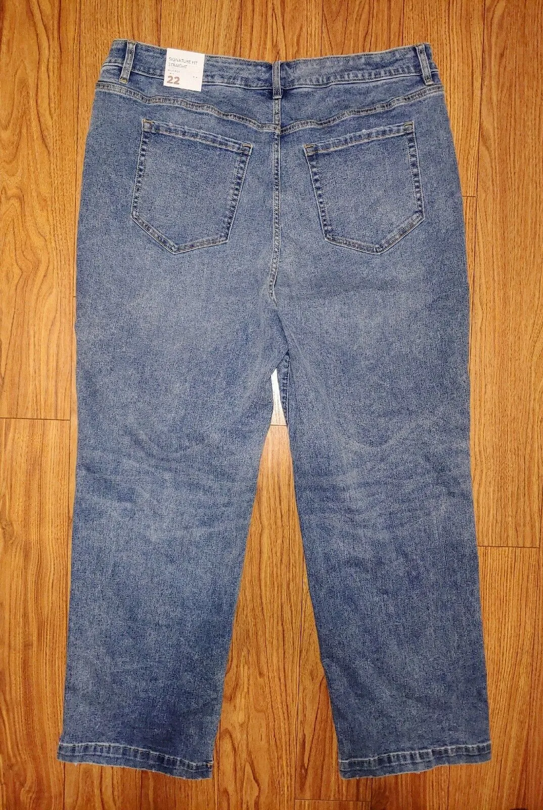 Lane Bryant Flex Magic Criss Cross Waist Straight Leg Signature Denim Jeans Size 22