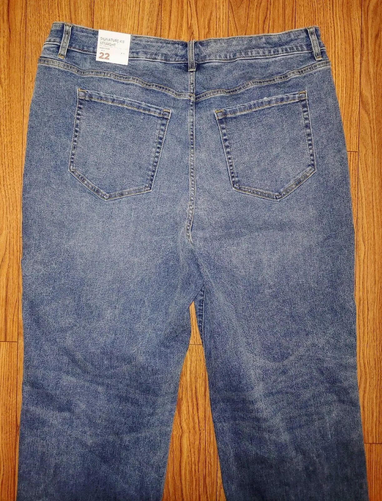 Lane Bryant Flex Magic Criss Cross Waist Straight Leg Signature Denim Jeans Size 22