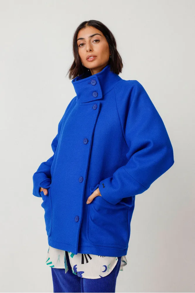 LAST ONE in 40 - Uria Wool Coat - Indigo