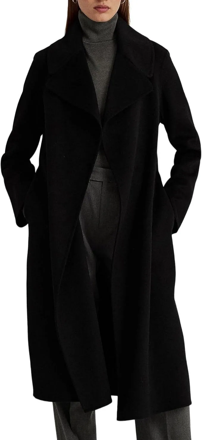 LAUREN Ralph Lauren Belted Wool-Blend Wrap Coat