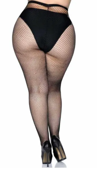 Leg Avenue Spandex Fishnet Tights Queen Size 9013Q