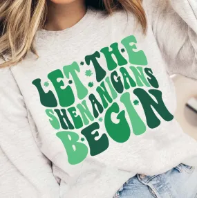 Let the Shenanigans Begin Wholesale Crewneck Sweatshirt