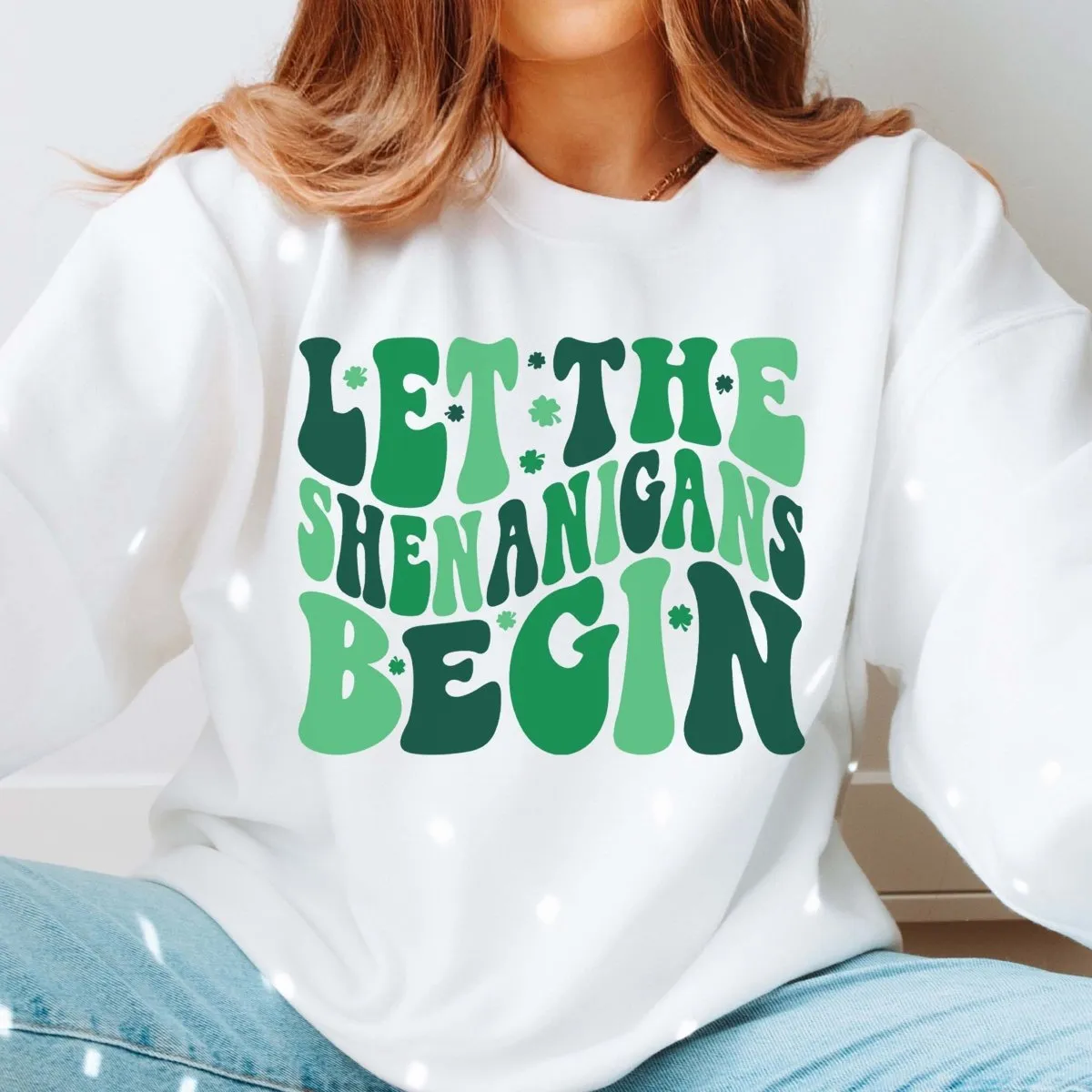 Let the Shenanigans Begin Wholesale Crewneck Sweatshirt