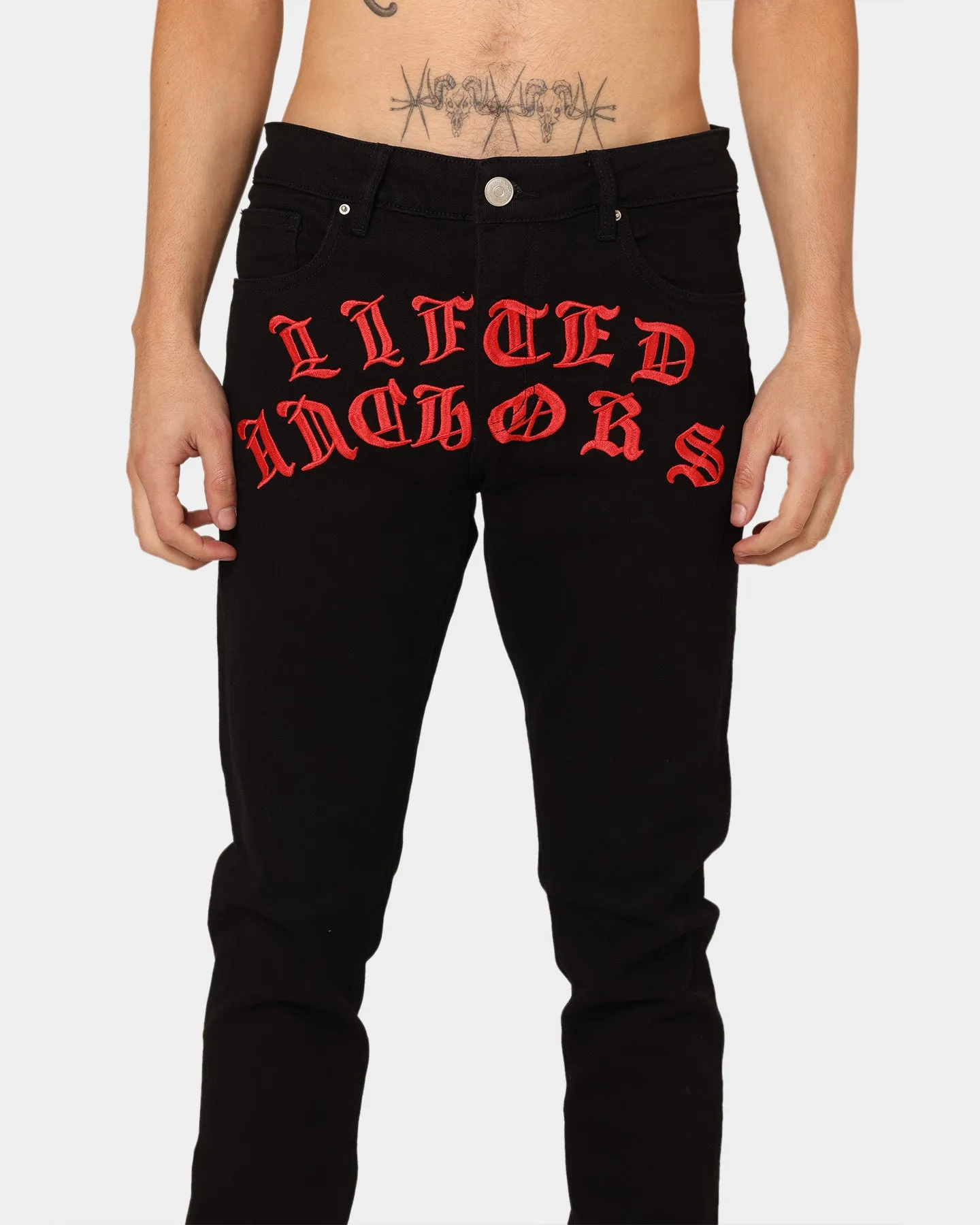 Lifted Anchors Tombstone Denim Jeans Black