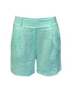 Linelle aqua linen shorts