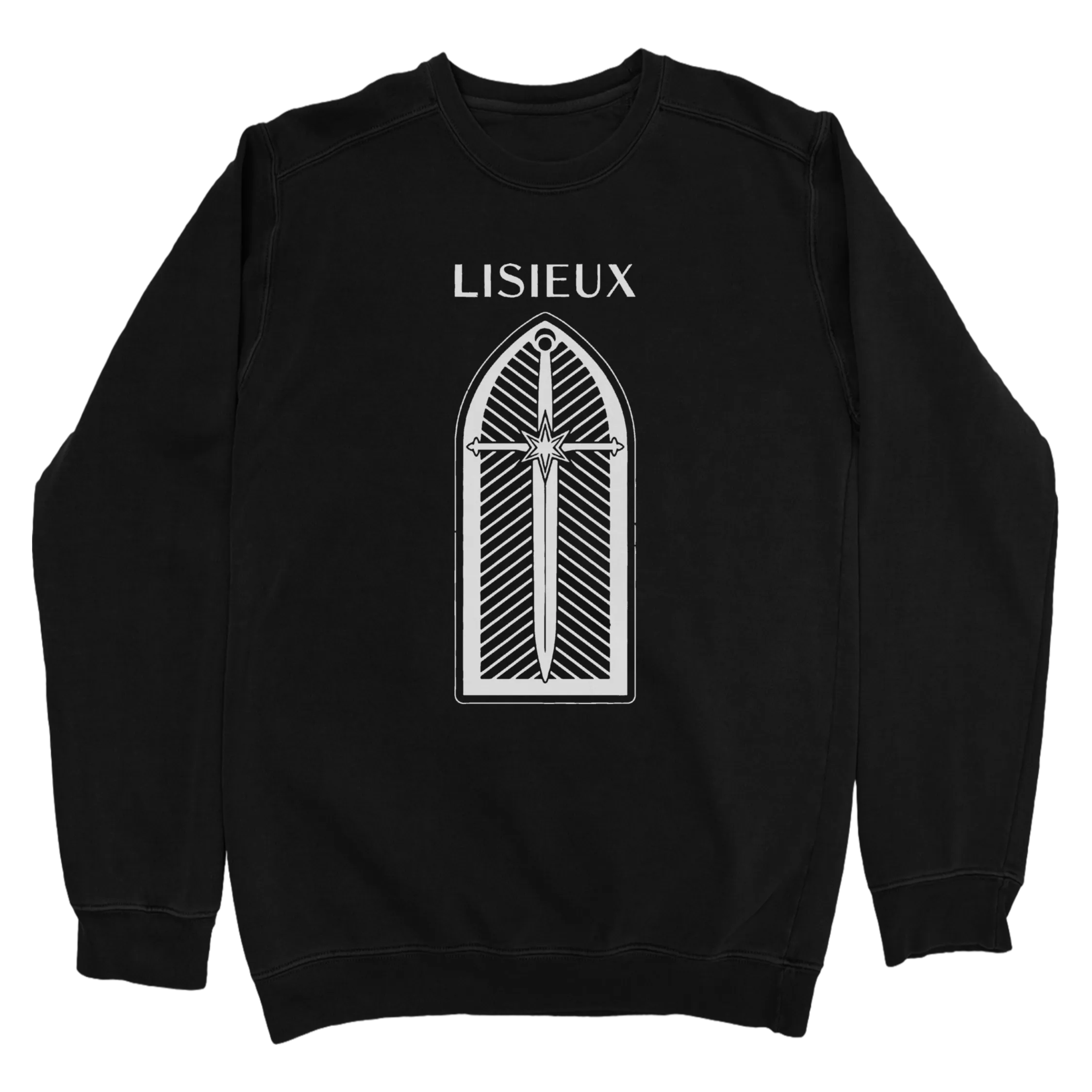 Lisieux “Sword” Black Crewneck