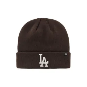 Los Angeles Dodgers - Brown Raised Cuff Knit Beanie, 47 Brand