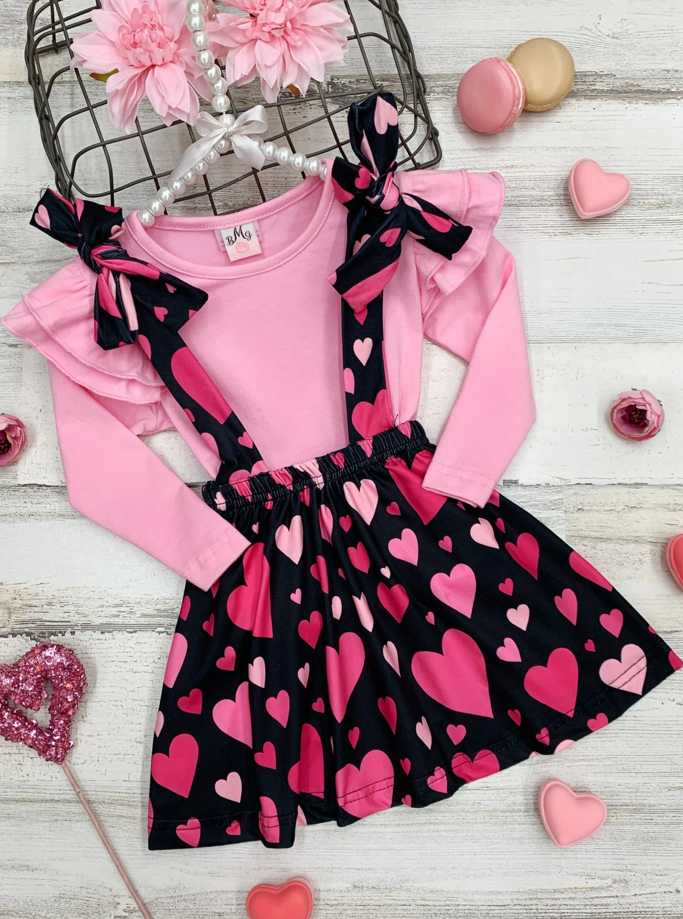 Love Conquers All Overall Skirt Set