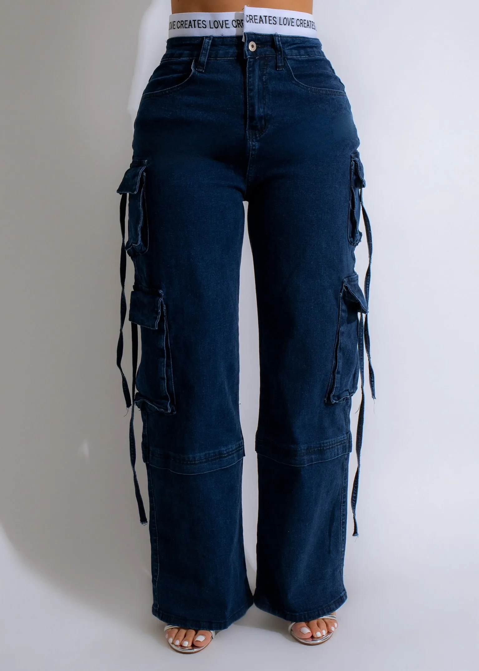 Love Creates Cargo Jean Dark Denim