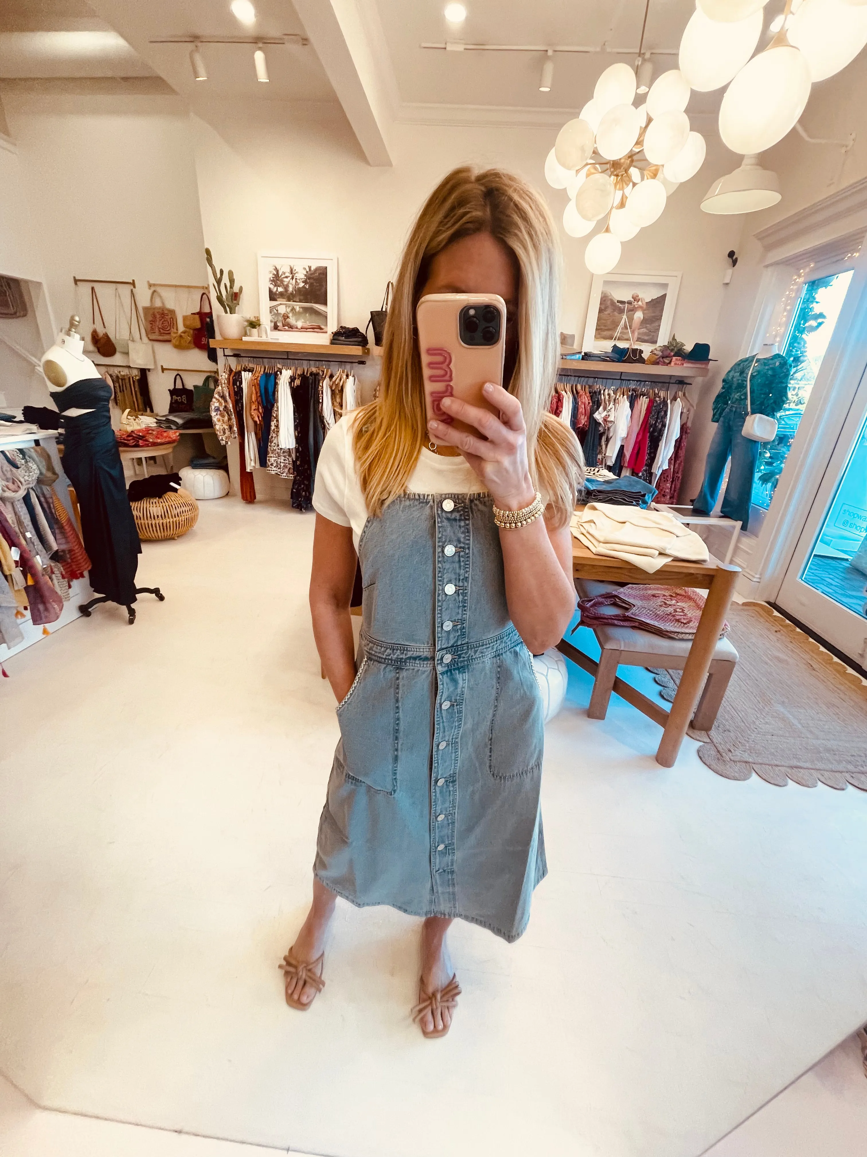 Marion Denim Overall Dress