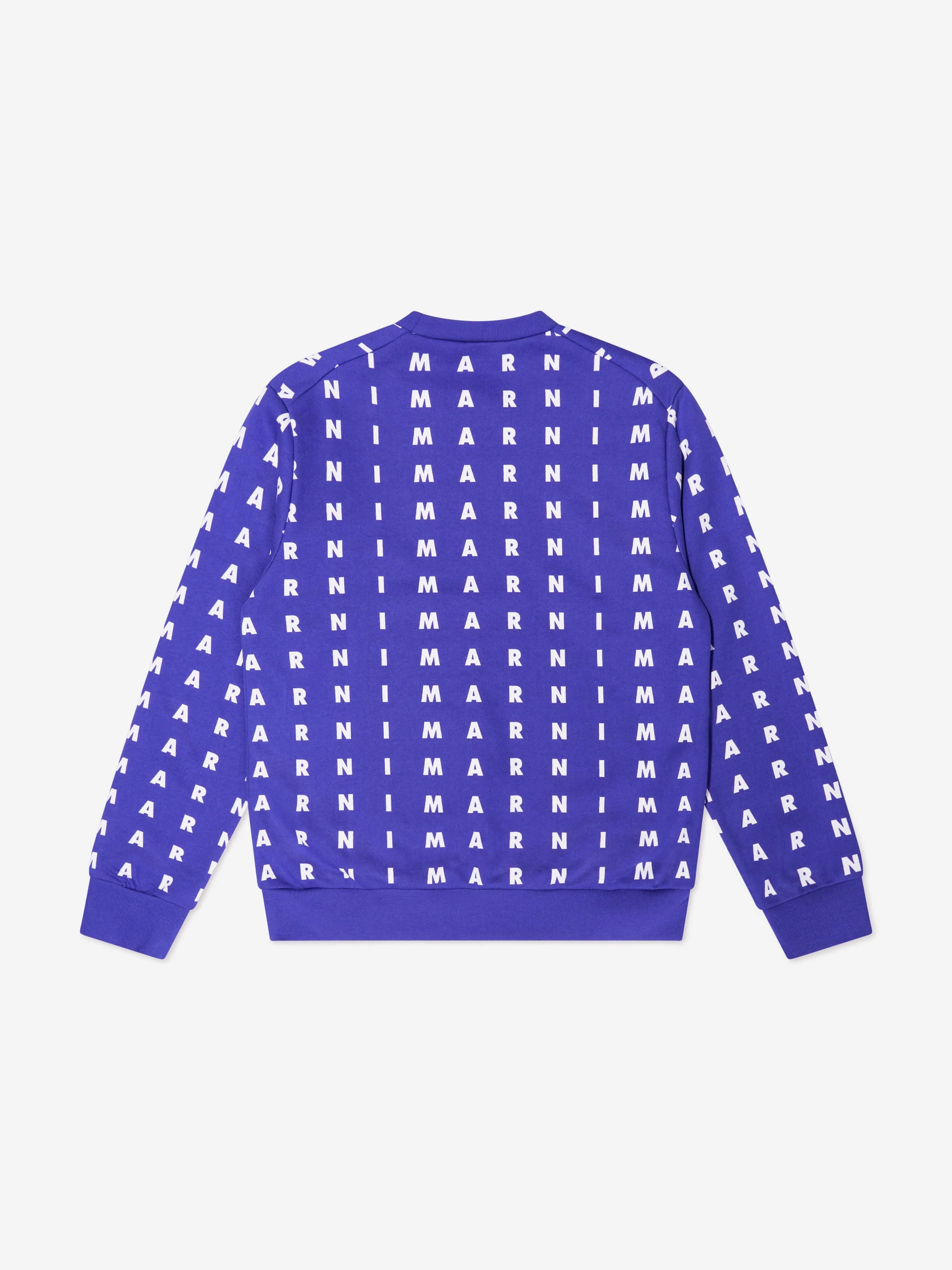 MARNI Kids Logo Print Sweatshirt in Blue