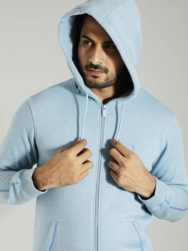 Men Solid Full Sleeve Sweatshirt with Hoodie