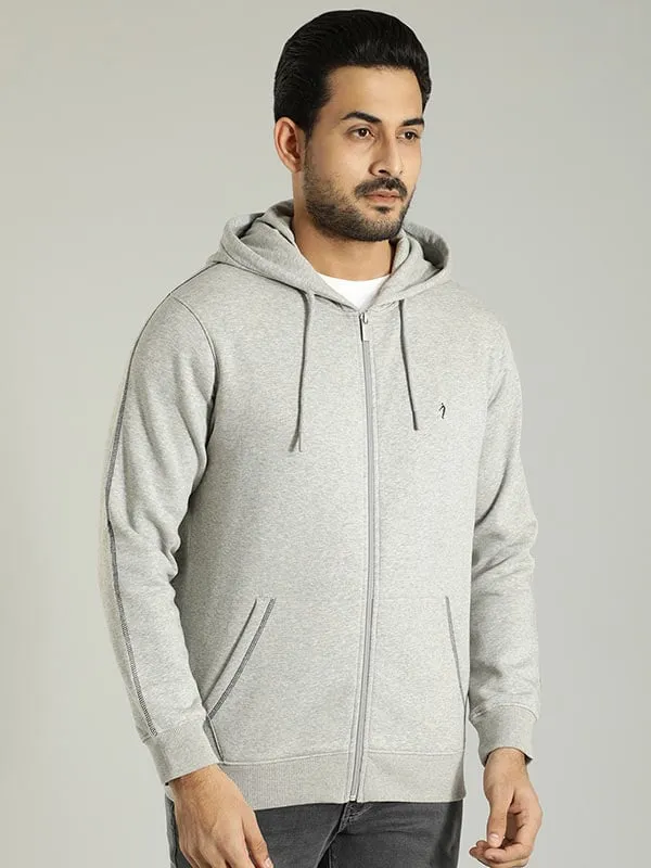 Men Solid Full Sleeve Sweatshirt with Hoodie