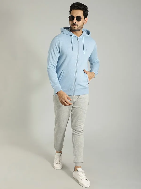 Men Solid Full Sleeve Sweatshirt with Hoodie