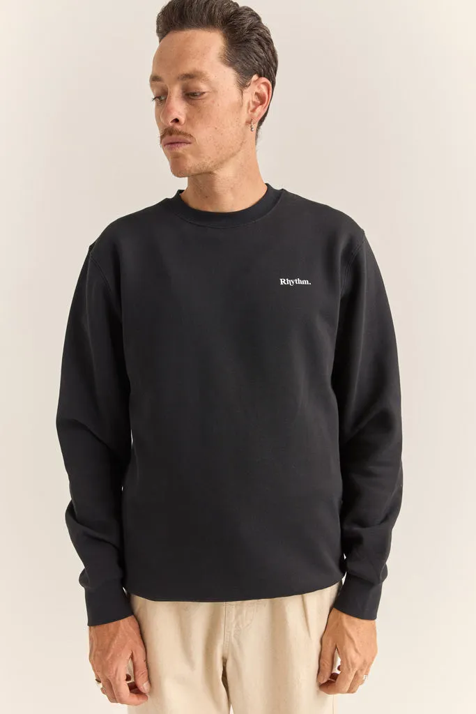 Men's Brand Fleece Crew - Black