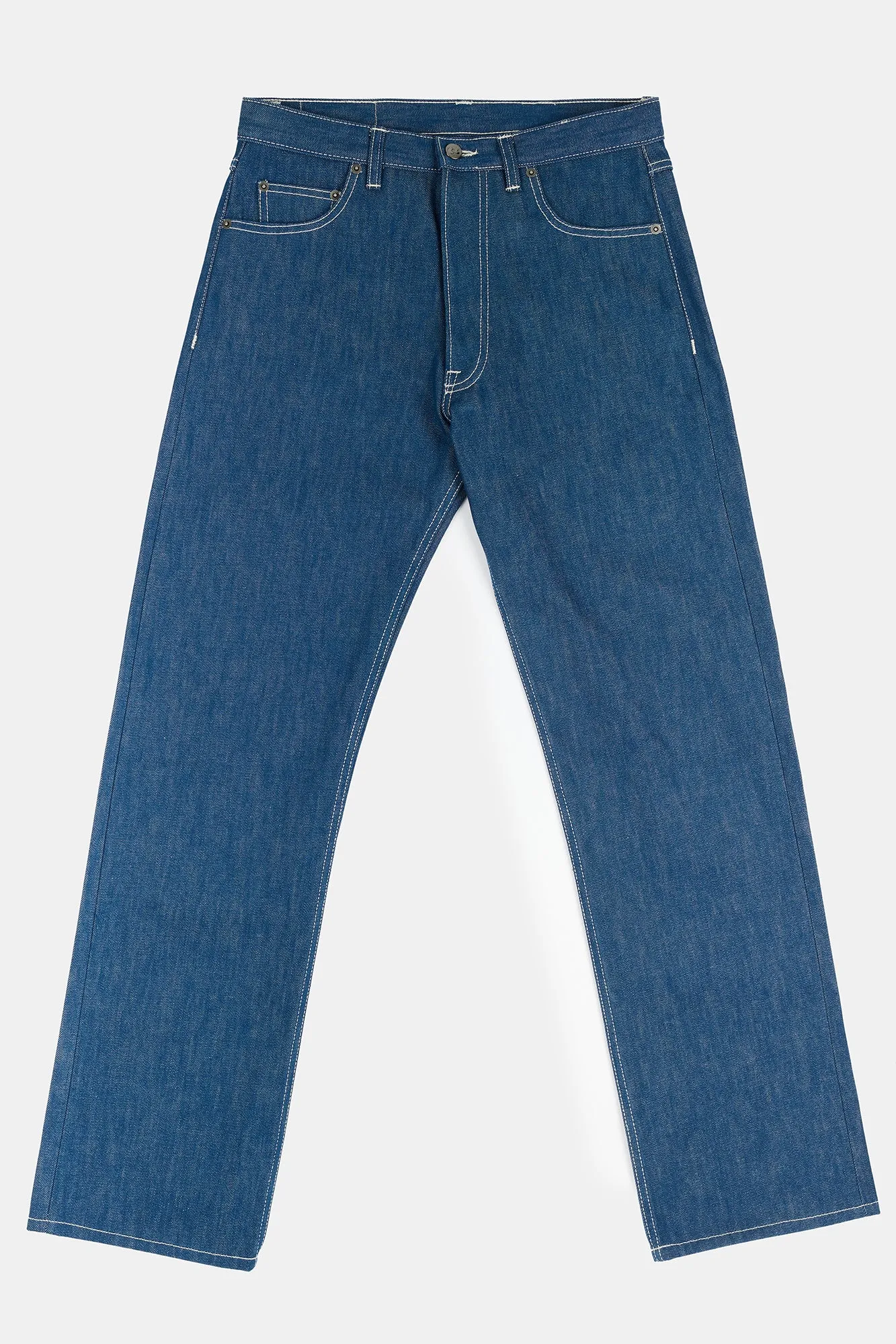 Men's Loose Fit Button Fly Arran Jean - Blue