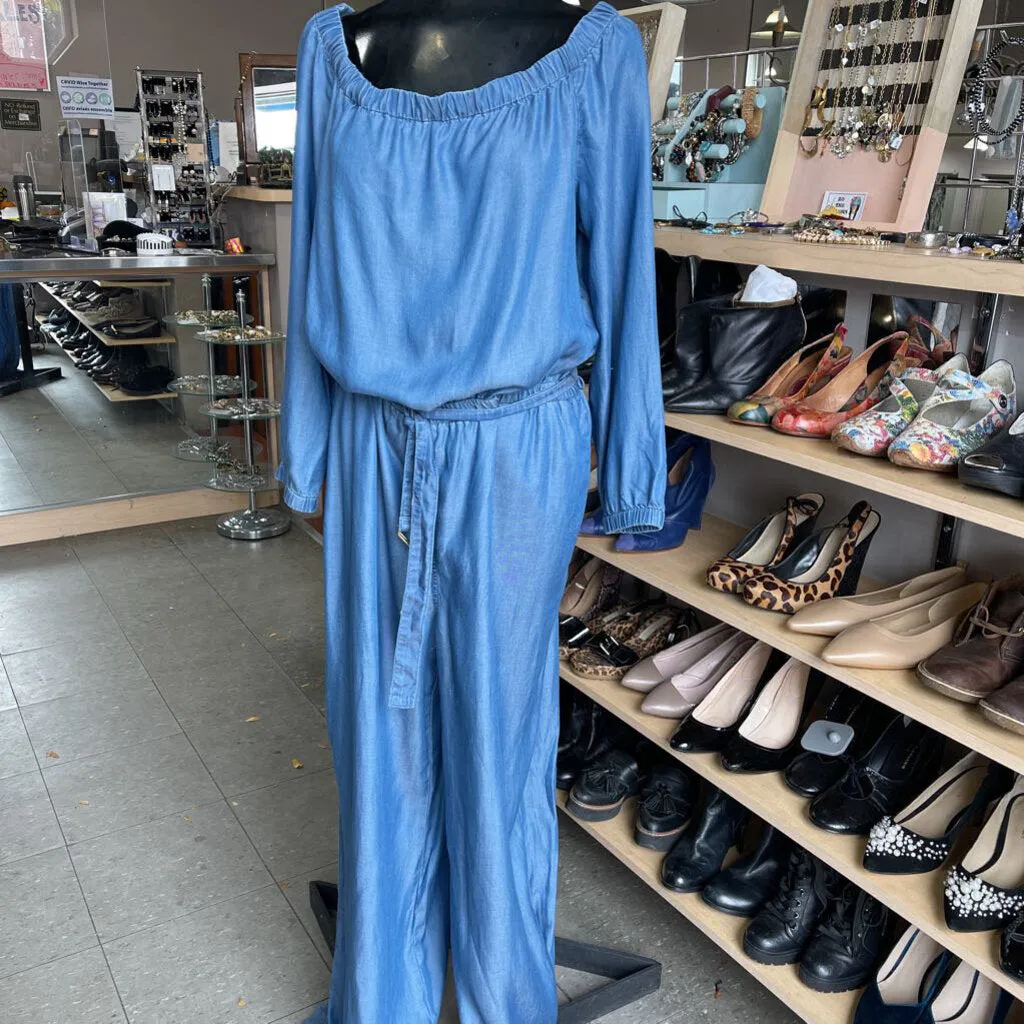 Michael Kors chambray jumpsuit XL NWT