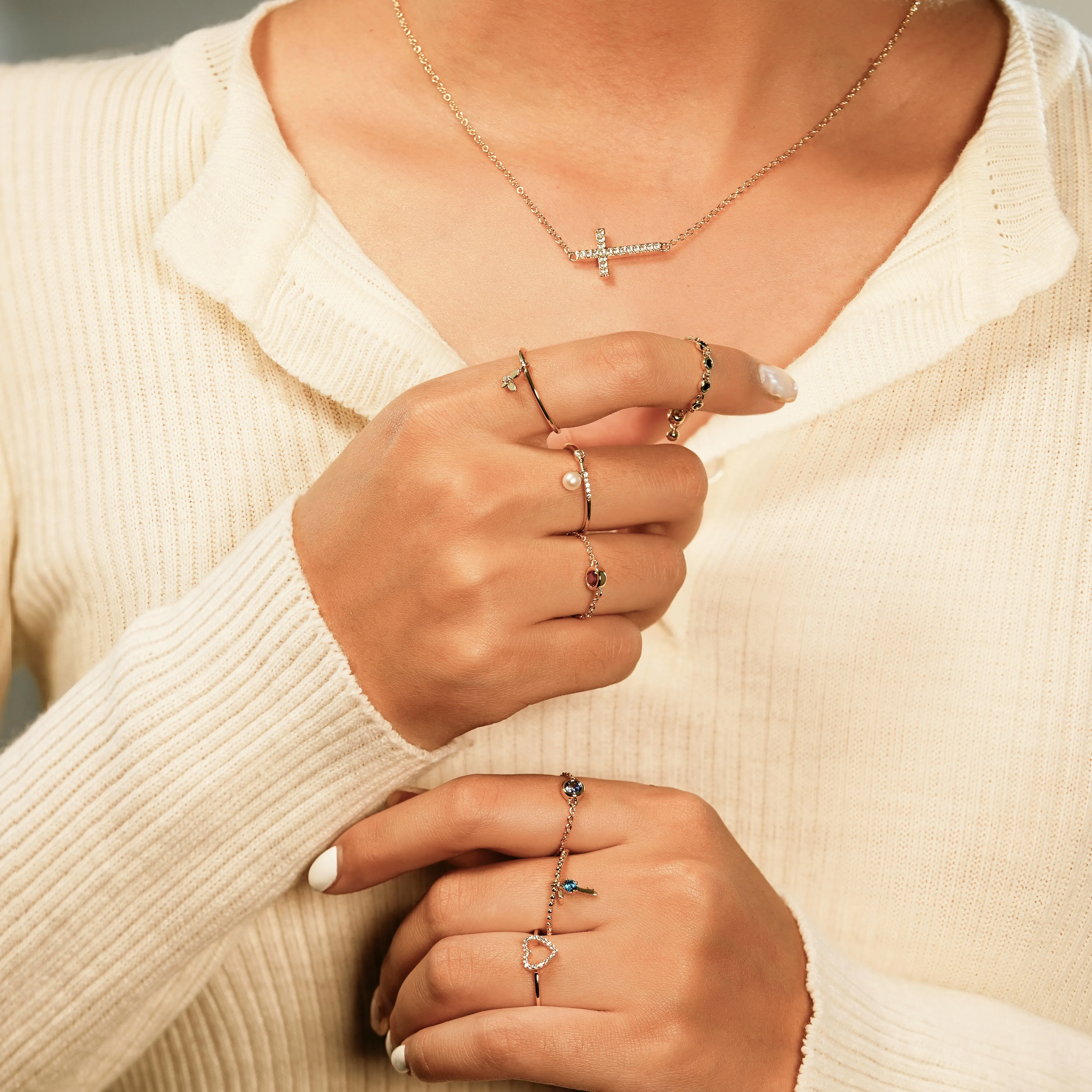 Mini Butterfly Charm Ring