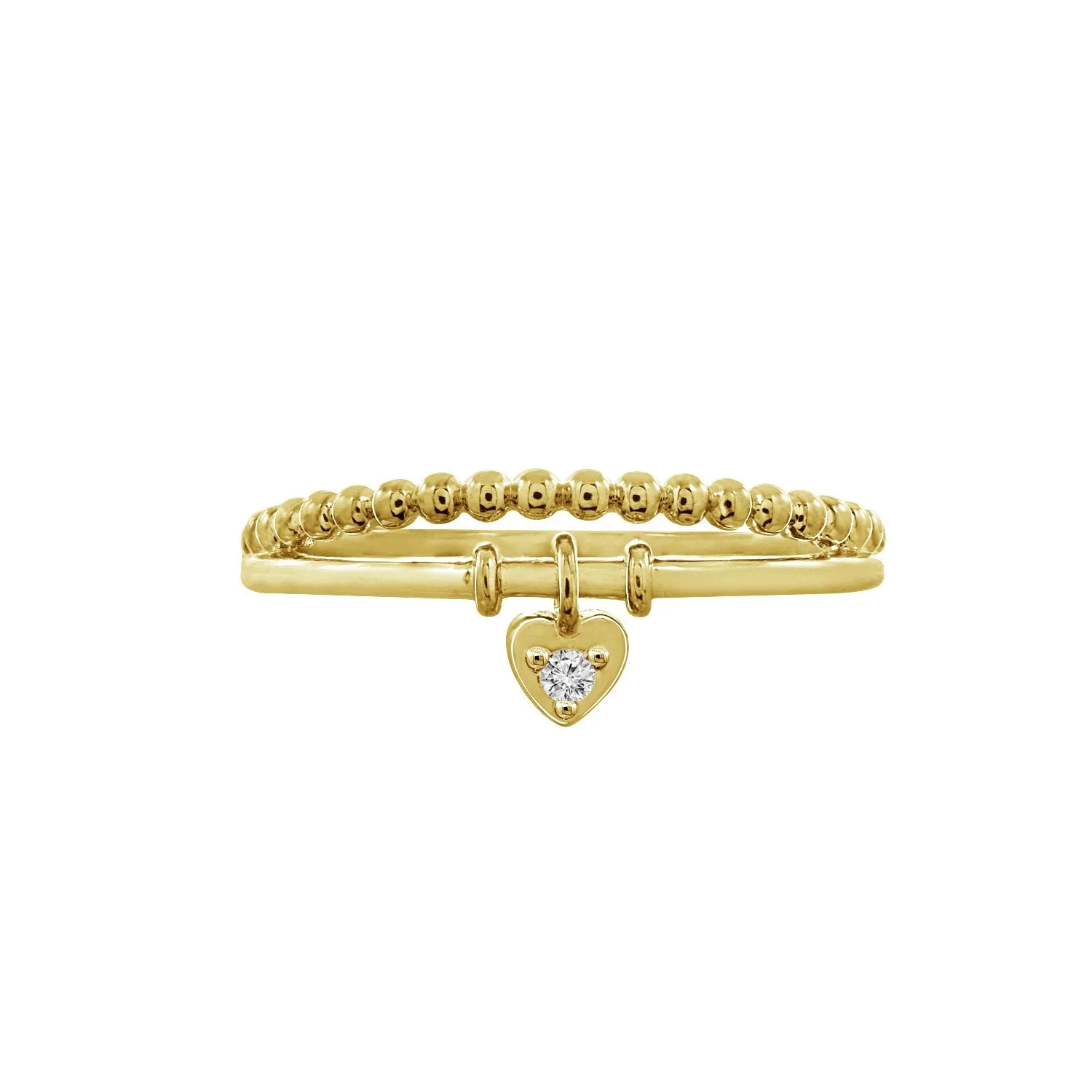 Mini Heart Charm Ring