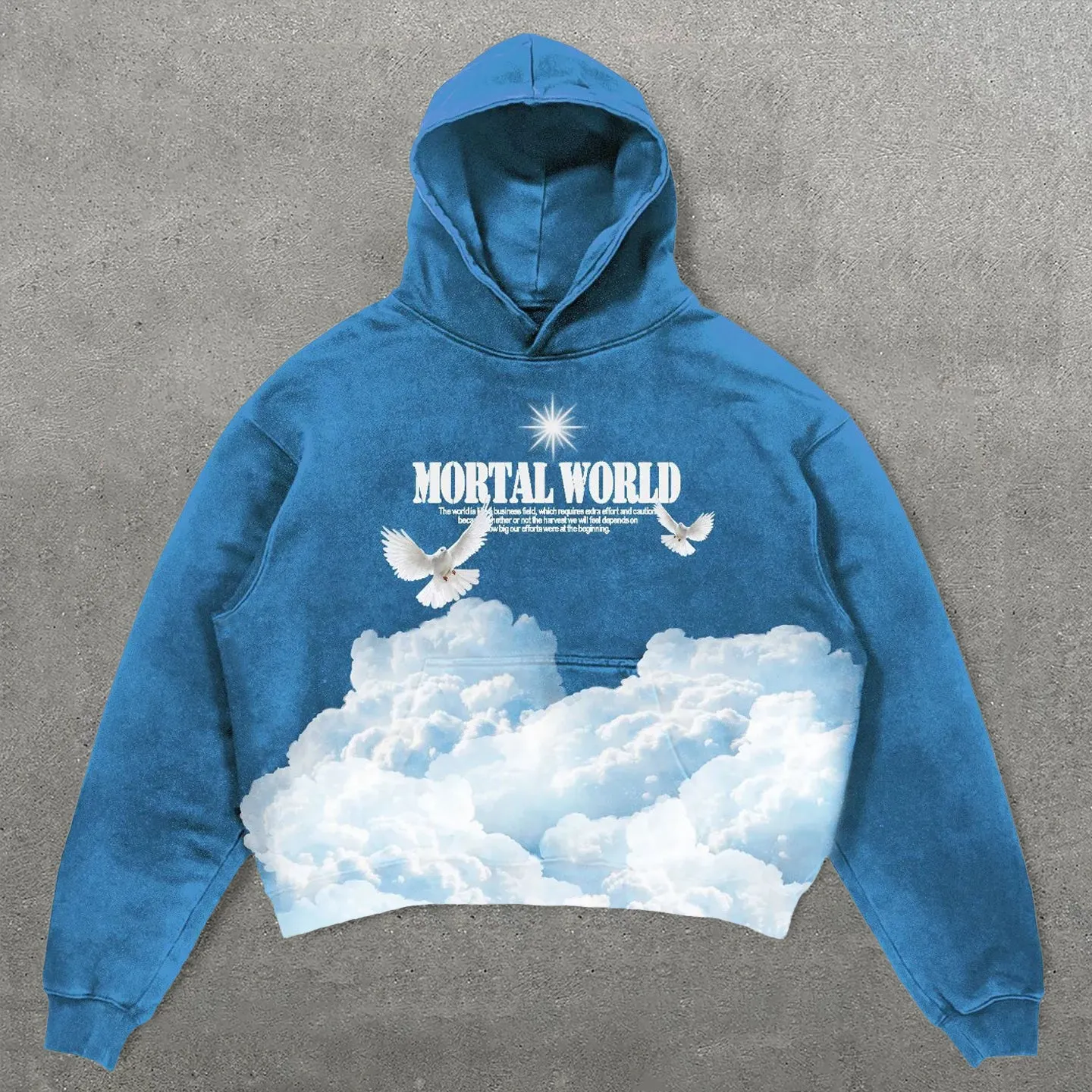 Mortal World Print Long Sleeve Hoodies