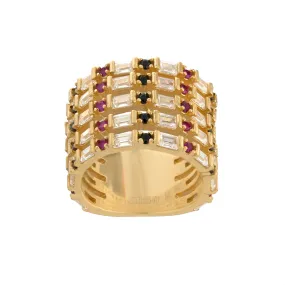 Multi Layer Baguette Ring