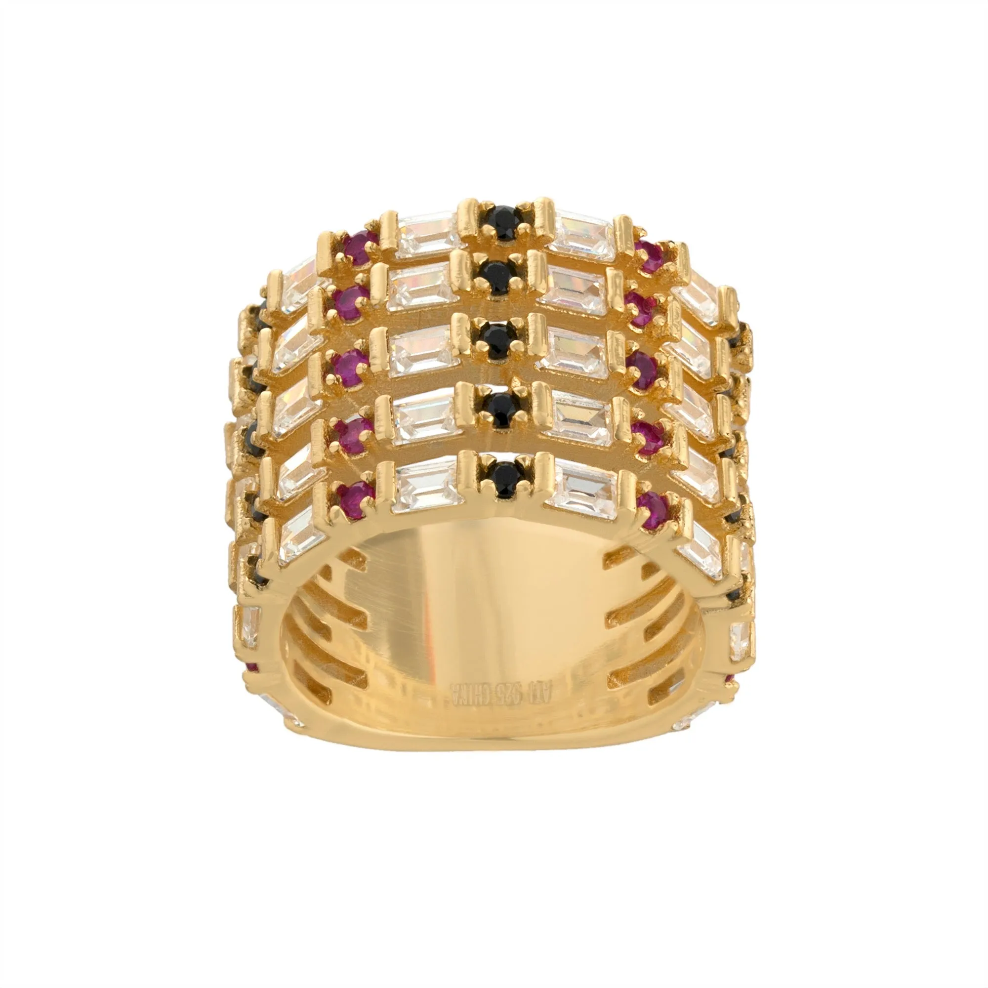 Multi Layer Baguette Ring