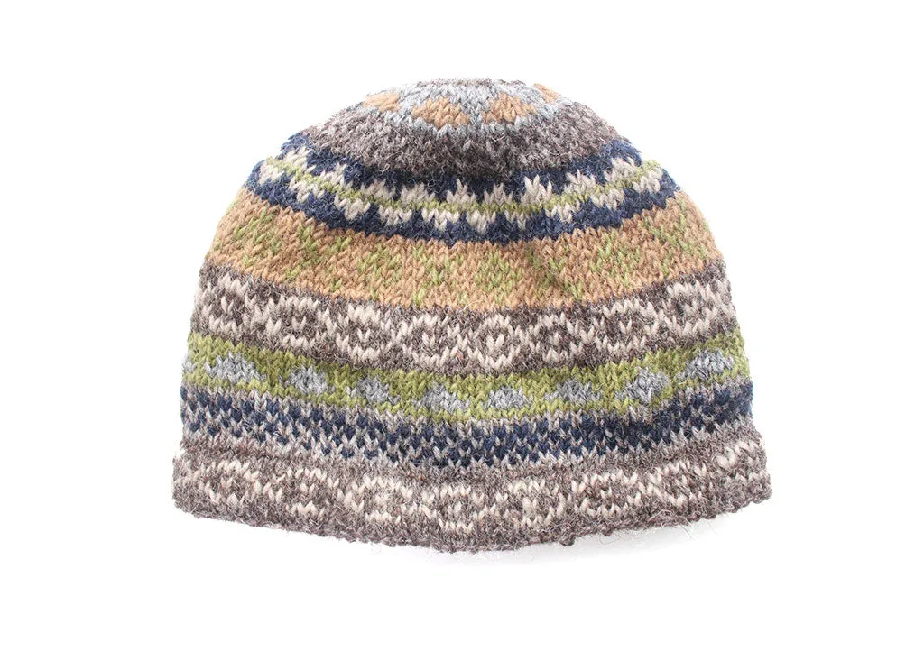 Multicolored Woolen Winter Sherpa Cap