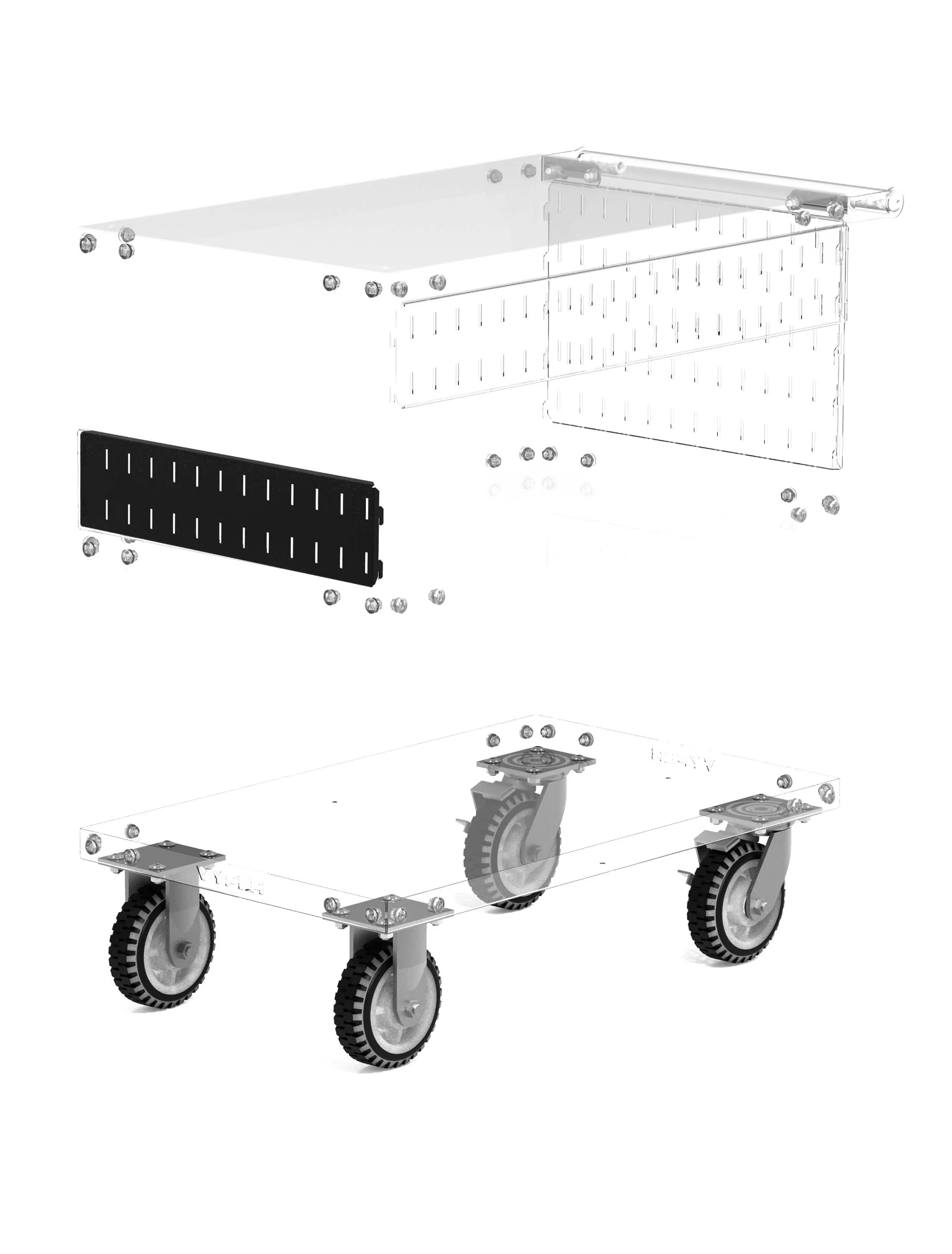 NARROW 2-SLOT END PANEL (18 INCHES)