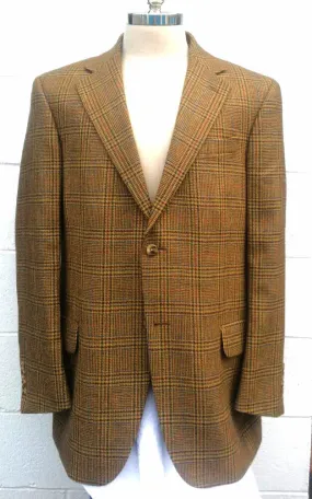 New- T. Harris of London Brown Plaid Sport Coat- Size 42L