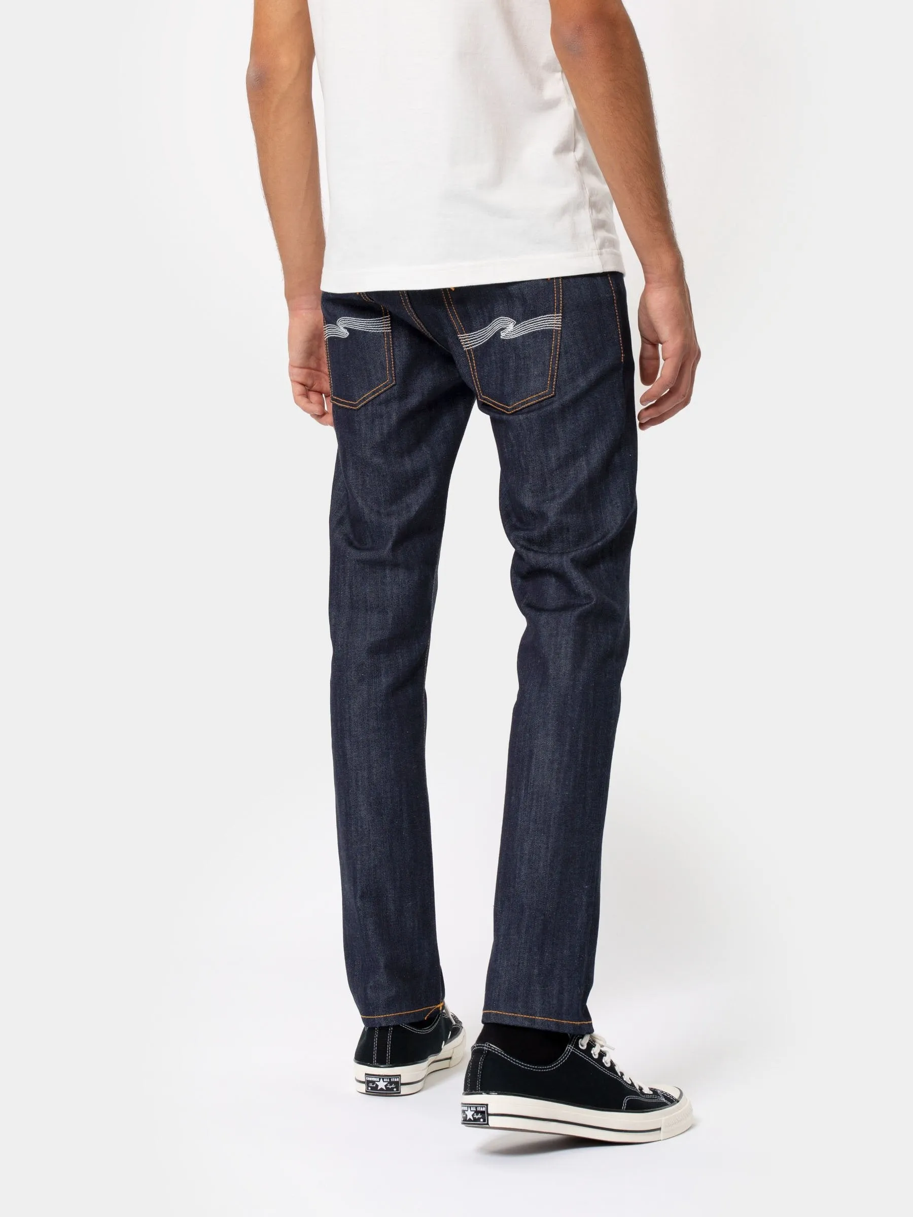 Nudie Jeans Co - Thin Finn Dry Ecru Embo - Jean Slim Brut