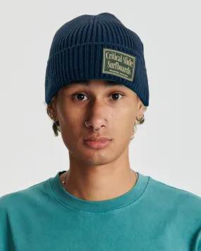 Offset Patch Beanie - Navy