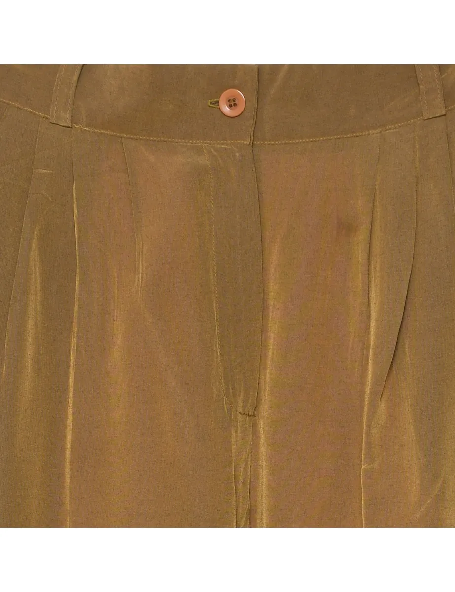 Olive Green Flared Leg Trousers - W30 L25