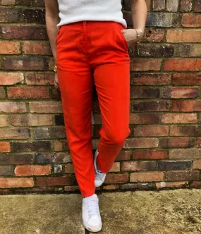 Orange Tencel Trousers Seconds