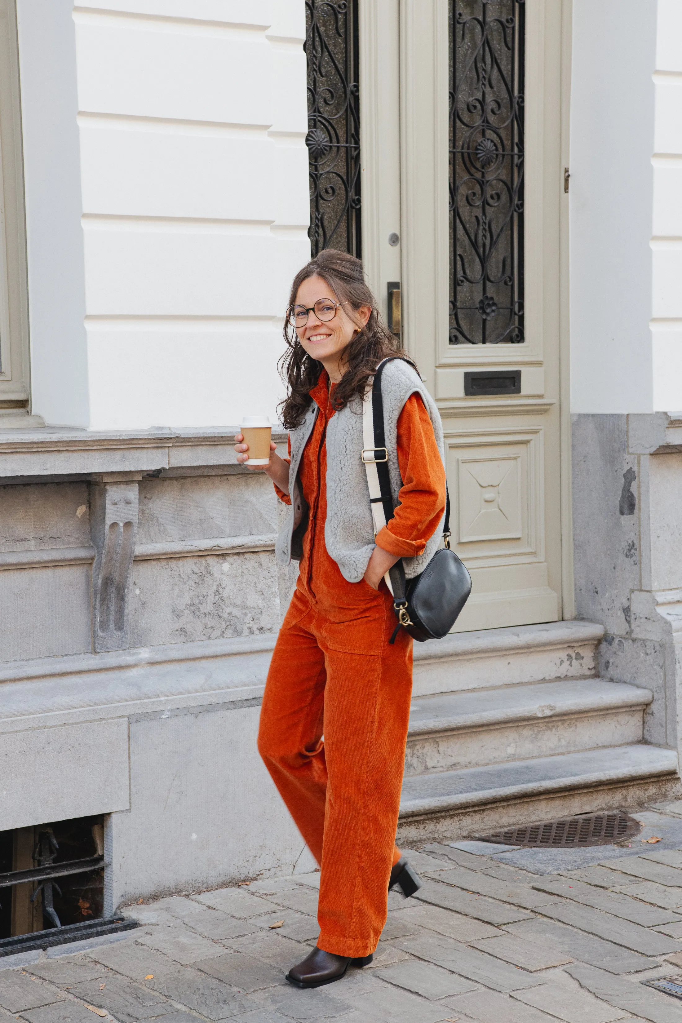 Overall Docksta Corduroy - Cinnamon Orange