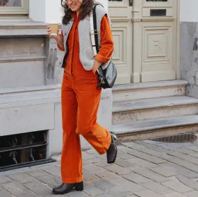 Overall Docksta Corduroy - Cinnamon Orange