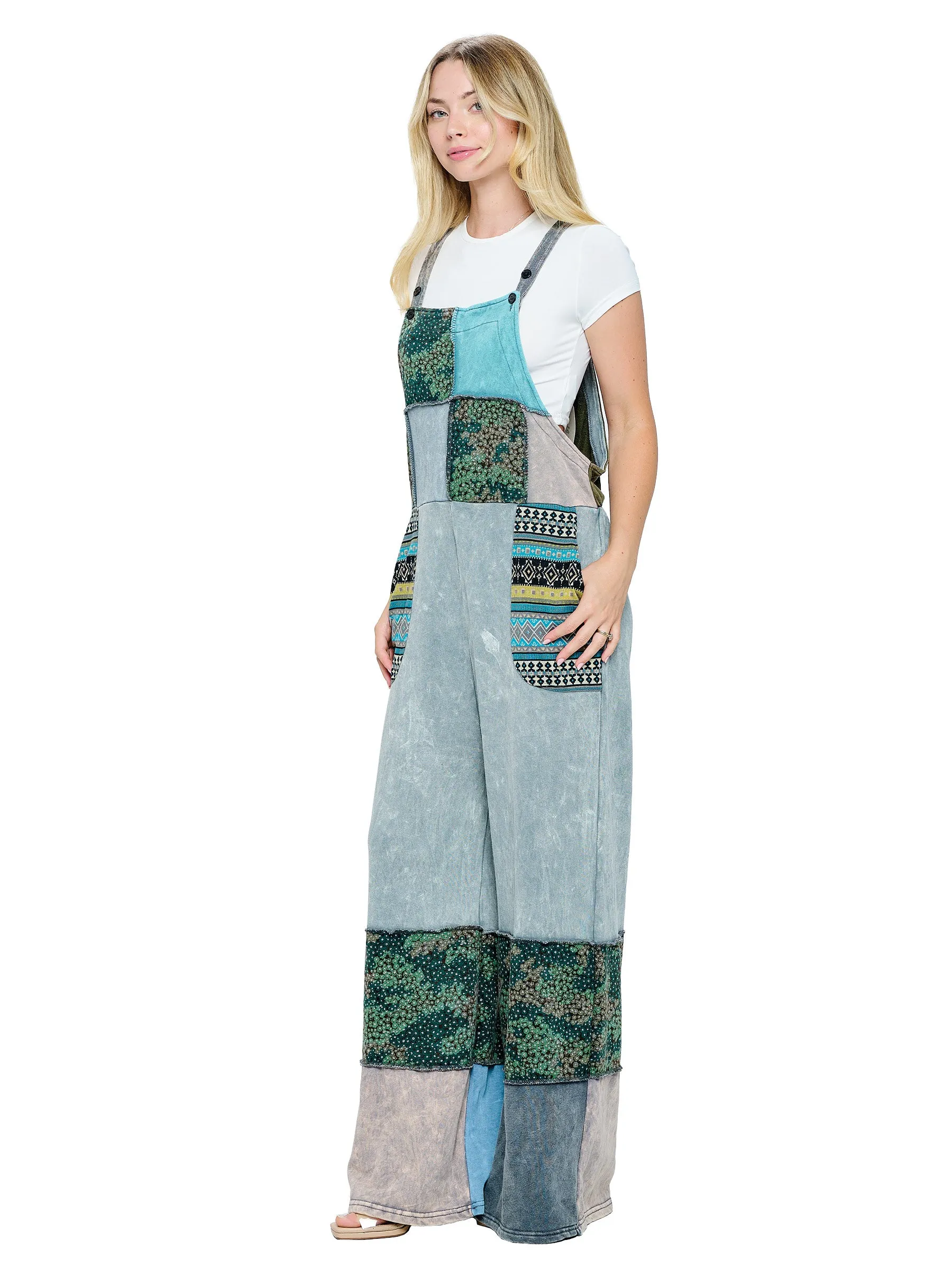 Overall Vintage Washed Patchwork