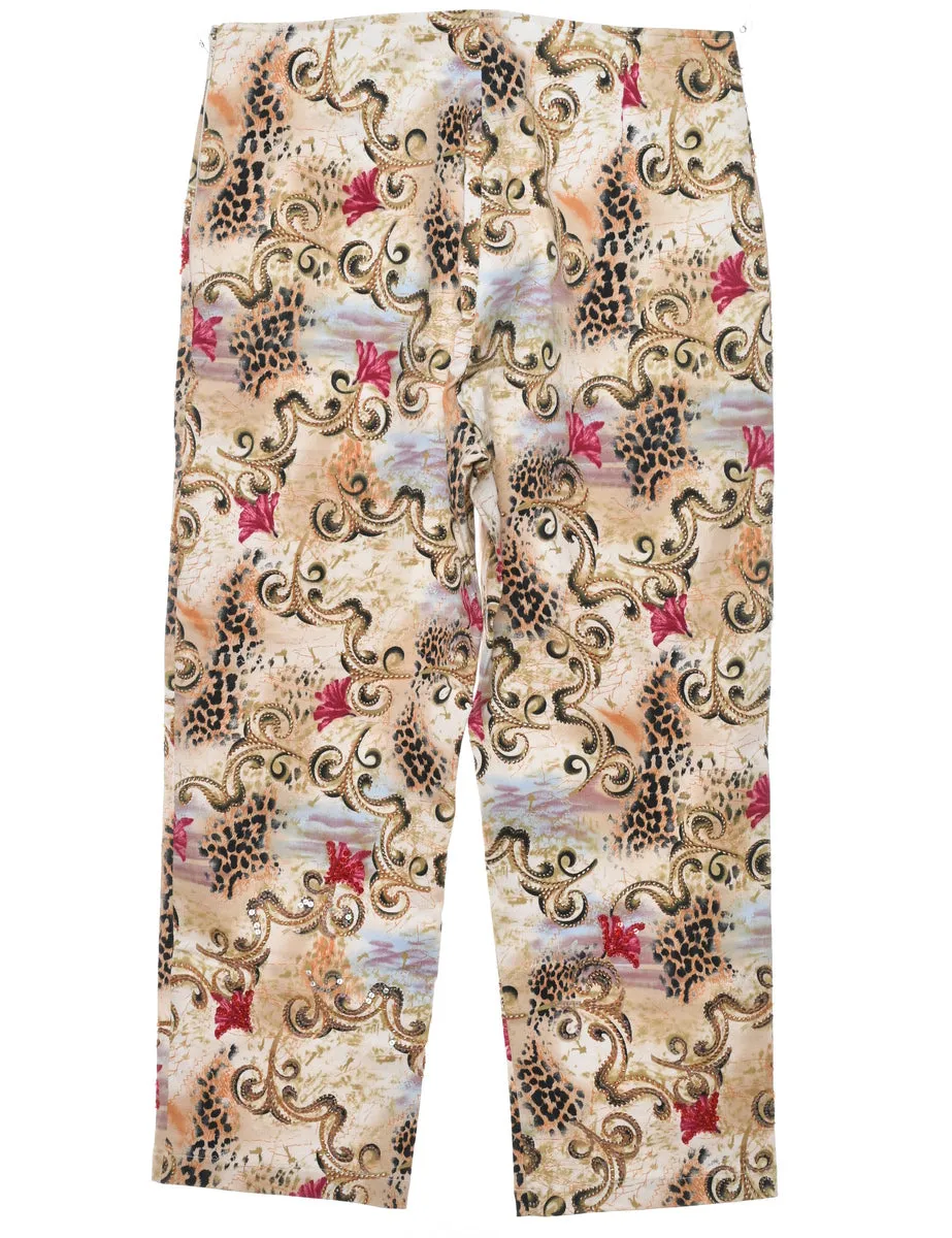 Paisley Pattern Trousers - W30 L24