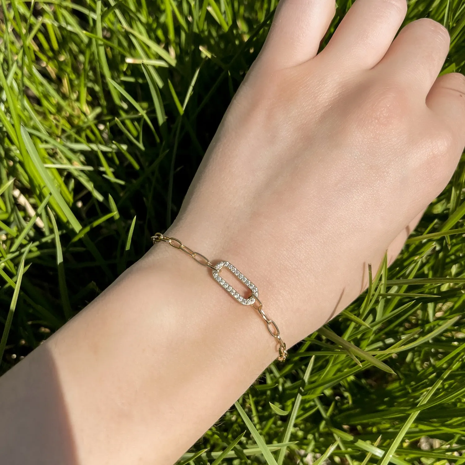 Paper Clip Link Chain Bracelet