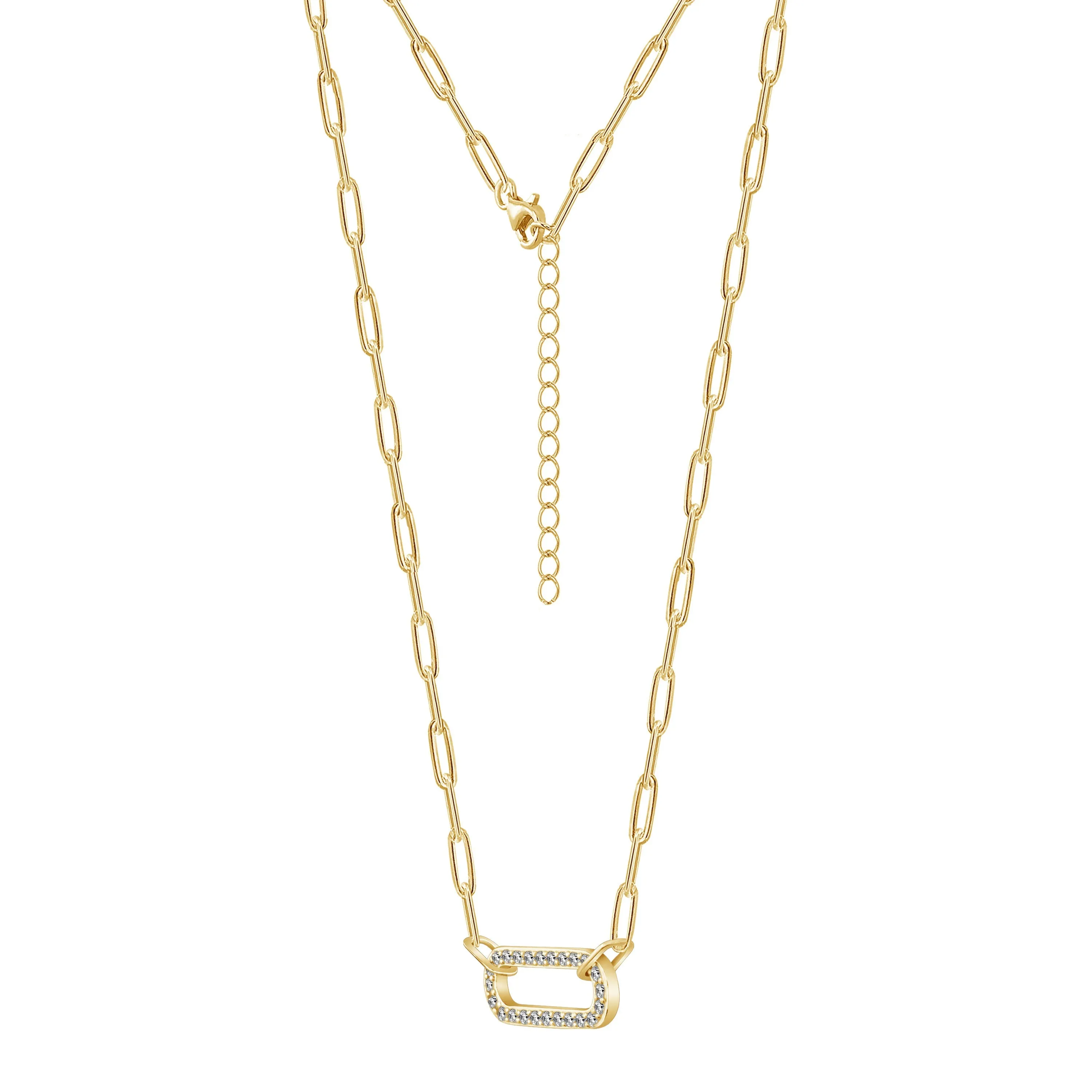 Paper Clip Link Chain Necklace