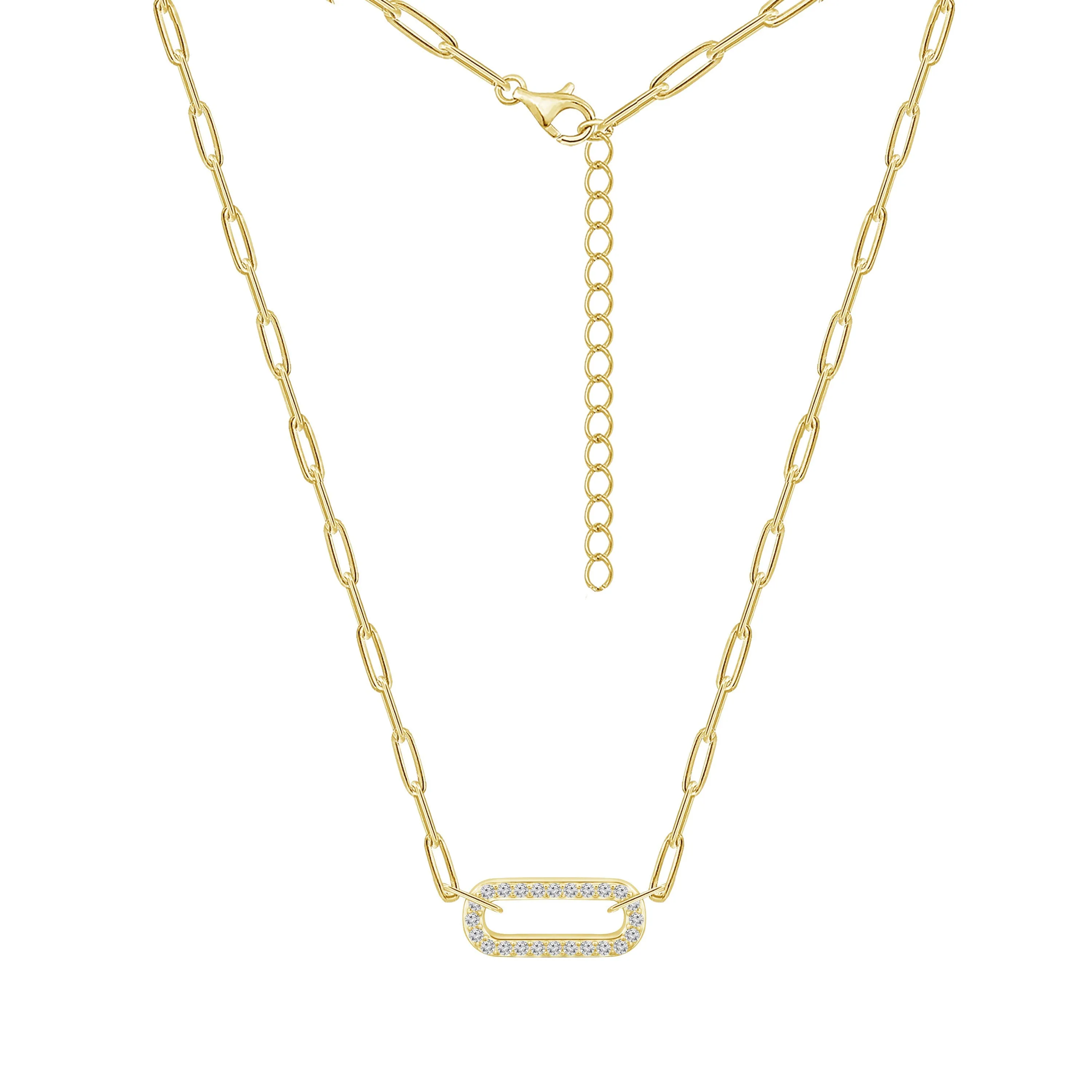 Paper Clip Link Chain Necklace