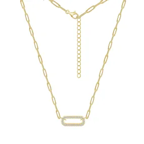 Paper Clip Link Chain Necklace