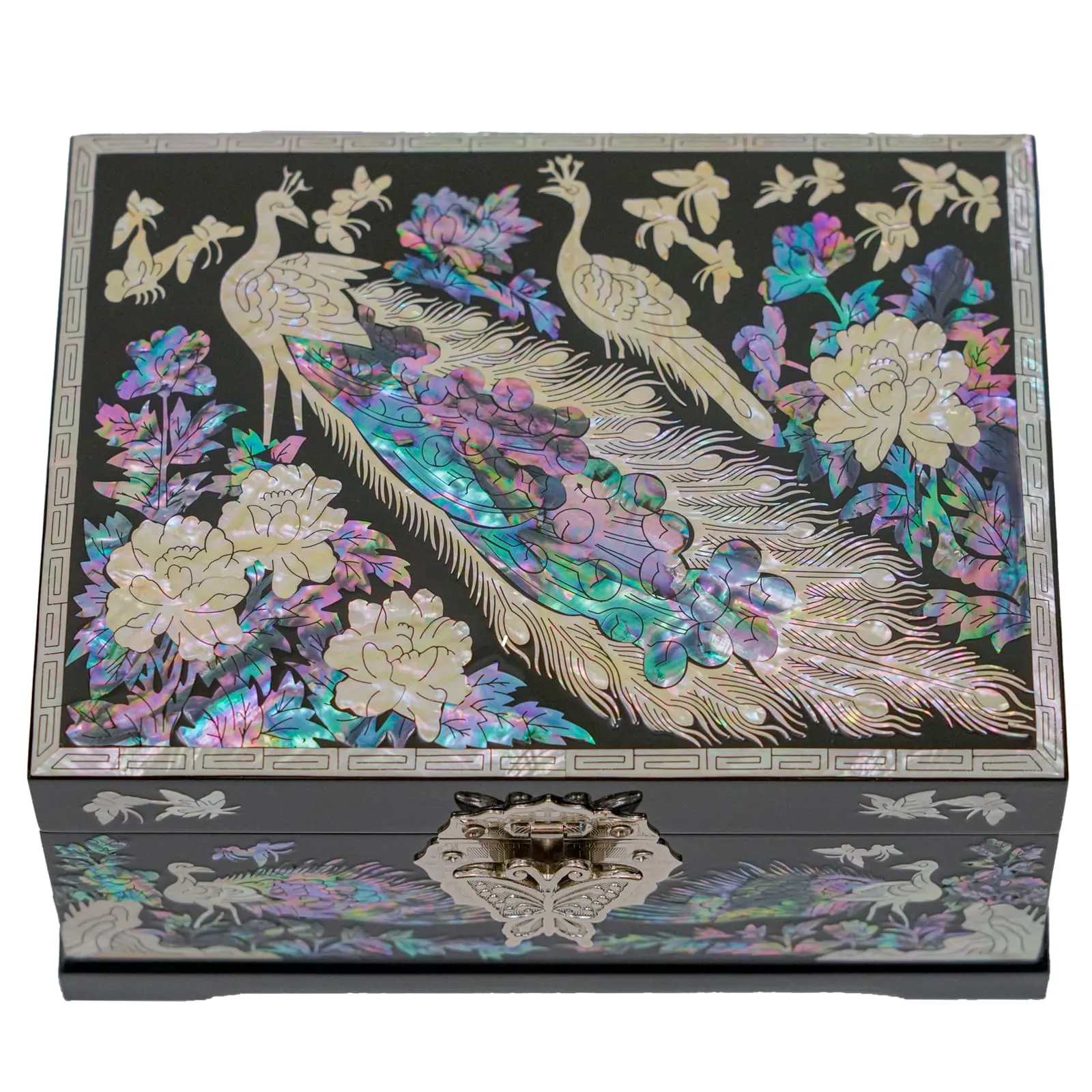 Peacock Two Layer Jewelry Box