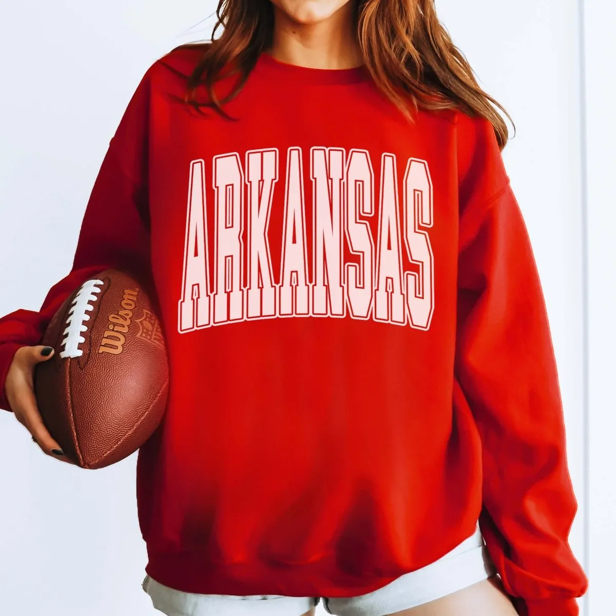 Personalized Collegiate Letter Crew Sweatshirts