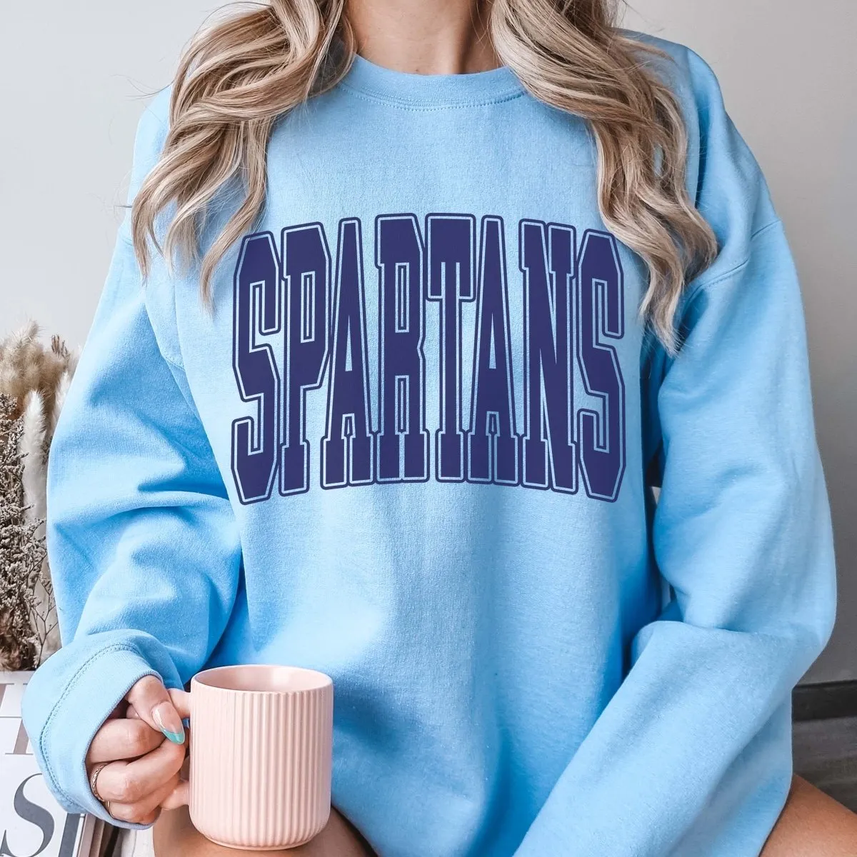 Personalized Collegiate Letter Crew Sweatshirts