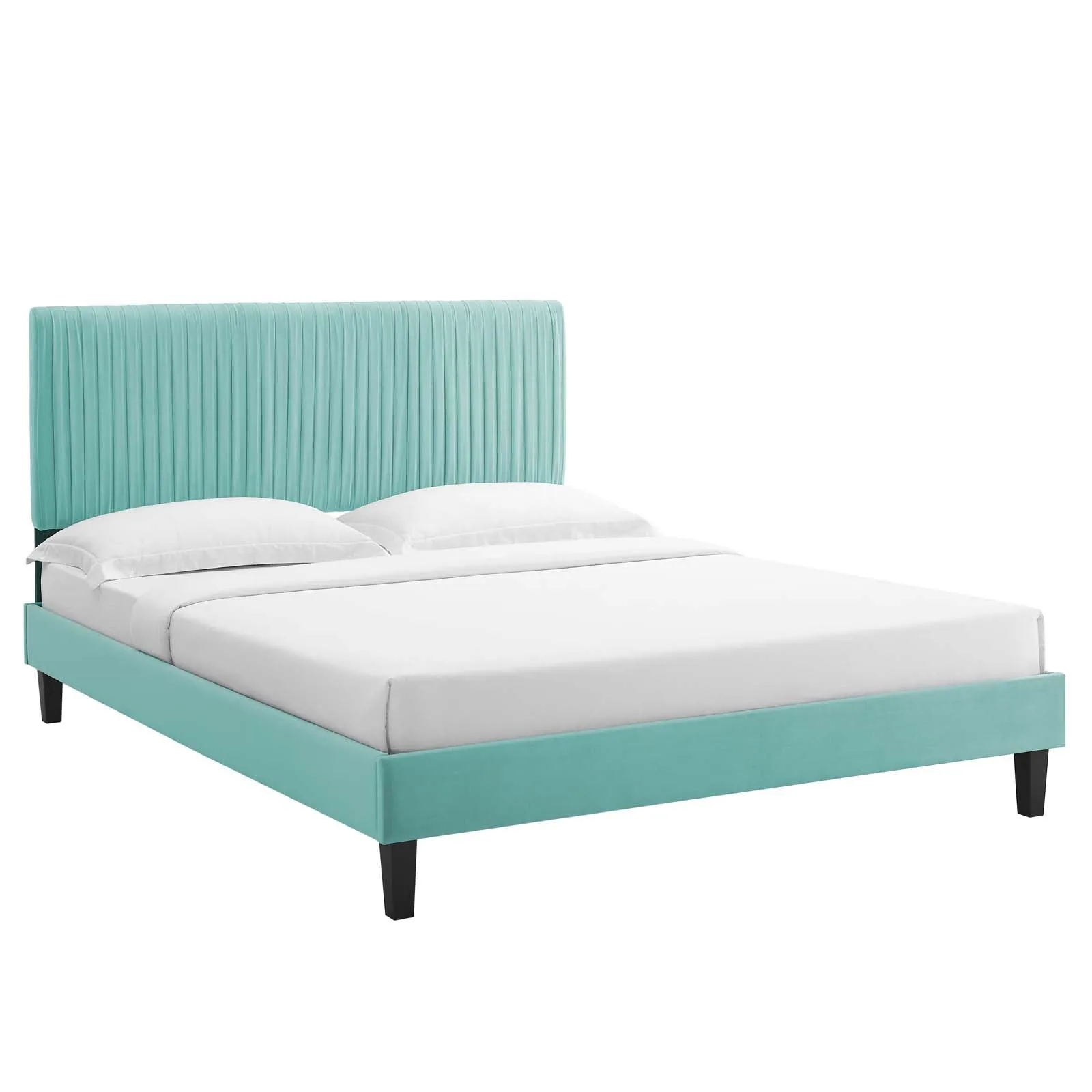 Peyton Performance  Velvet Platform Bed